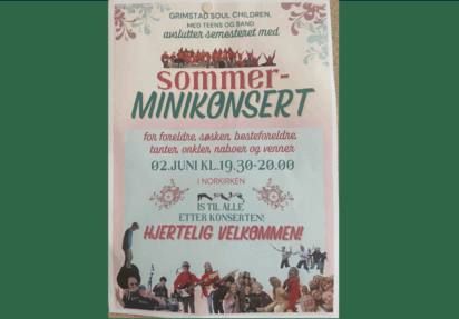 SOMMER-Minikonsert 2. juni med Grimstad Soul Children